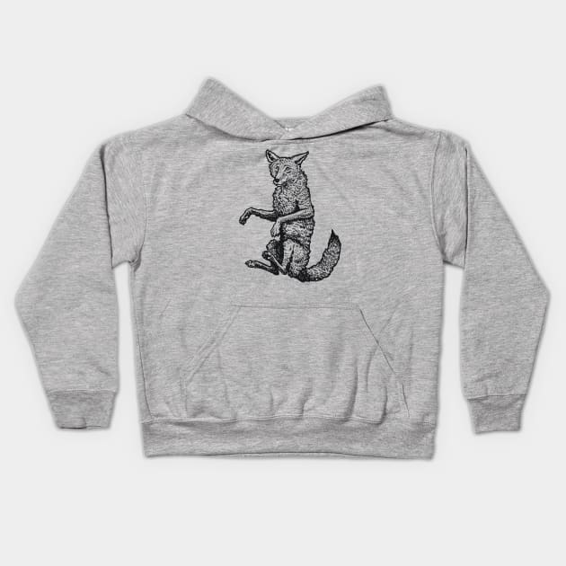 A Levity of Animals: Cunning Coyote Kids Hoodie by calebfaires